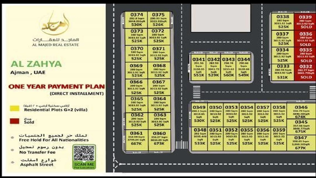 **Premium Plots for Sale in Al Zahia Area